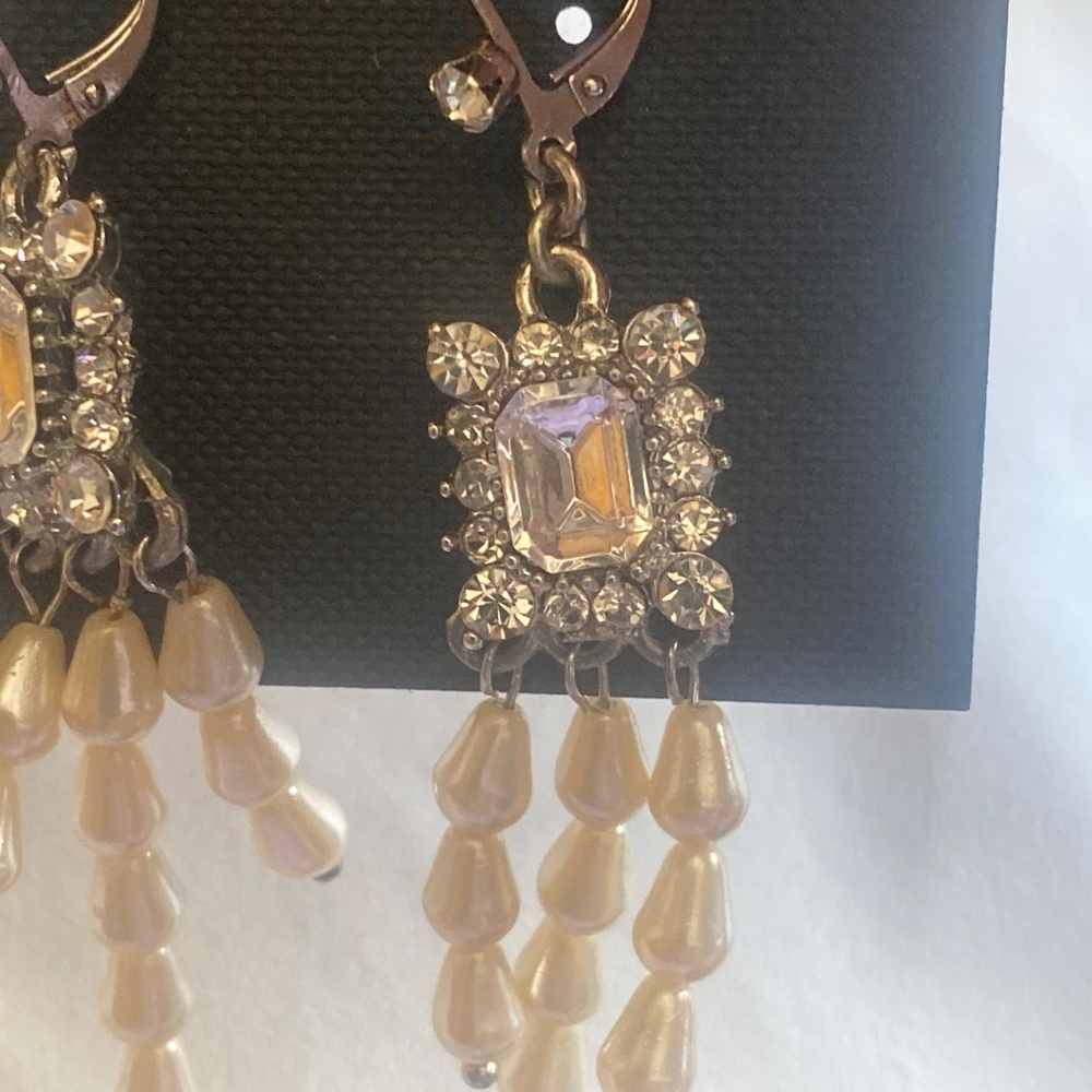 Dangled Rhinestone earrings - Picture 3 of 3